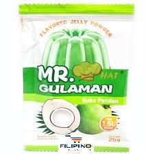 Gulaman / Jelly Powder mix Buko Pandan 25gr - Mr. Hat Gulaman